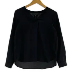 UNTITLED アンタイトル Vネック とろみブラウス size0/ブラック