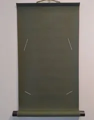 1本限定品　濃緑　無地色紙掛け軸