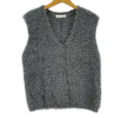 SENSE OF PLACE by URBAN RESEARCH センスオブプレイスバイアーバンリサーチ ミックス糸 Ⅴネックベスト sizeOne/グレー
