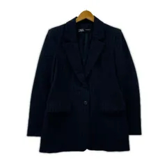 ZARA ザラ ストライプ テーラードジャケット sizeEUR M/ネイビー