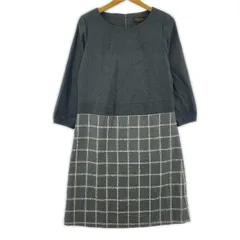 SOUP スープ チェック切替ワンピース size9/グレーのサムネイル