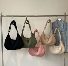 レディース ギョーザバッグ 大容量 ショルダーバッグ 斜めがけバッグ カジュアル 通勤 通学 デイリーバッグ