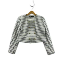 ZARAザラ ボーダージャケット sizeEUR S/ホワイト×ブルー