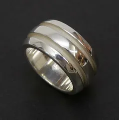 ティファニー TIFFANY&Co. 指輪 グルーブドダブルライン リング #8 /シルバー/SV925
