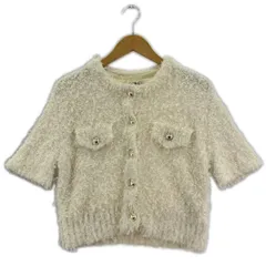 COCO DEAL ココディール 半袖 ニットカーディガン size2/オフホワイト