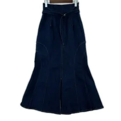 LAGUNAMOON ラグナムーン デニム フレアスカート sizeM/ブルーのサムネイル