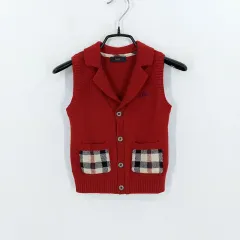 ダックス キッズ 秋冬 ベスト レッド 110(5Y) (HU43674)