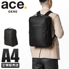 極美品】エースジーン ガジェタブル ヘザー 68293 ビジネスリュック 黒