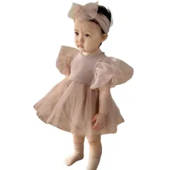 【人気商品】ヘアバンド 赤ちゃん チュール ドレス セレモニー 結婚式 秋冬 冬 1歳 女の子 お宮参りドレス ハーフバースデー 100日 ワンピース ベビー