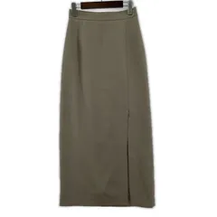 NATURAL BEAUTY BASICナチュラルビューティーベーシック   タイトロングスリットスカート sizeＭ/グレー
