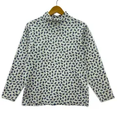 L.L.Bean エルエルビーン 総柄 モックネックカットソー size表記なし/ホワイト系