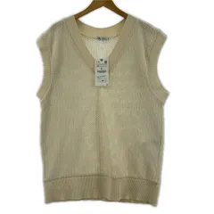 美品 ZARA ザラ タグ付き 透かし編みベスト sizeEUR M/アイボリー