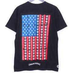 クロムハーツ 星条旗 バックプリント ポケットTシャツ USA製 S 黒