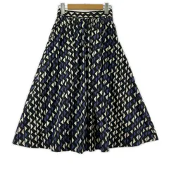 LE GLAZIK ルグラジック JL-5063 総柄ロングスカート size36/ブラック系のサムネイル