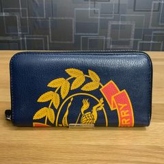 Burberry ネイビー ラウンドジップ長財布 エンブレムロゴ 新品未使用