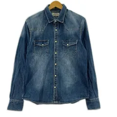 nano universe ナノユニバース デニム長袖シャツ sizeL/ブルー