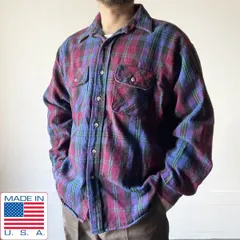 90s USA製 FIVE BROTHER チェック柄 ネルシャツ XL ファイブブラザー アメリカ製 コットン MIXカラー ビンテージ D153-14-0020ZV