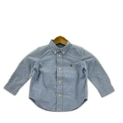 RALPH LAUREN ラルフローレン BD長袖シャツ size24M 90/52/ライトブルー