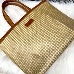 PAOLOMASI パオロマージ 編み込みレザーハンドバッグ イントレチャート 