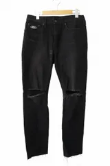 ヒステリックグラマー HYSTERIC GLAMOUR ×野口強 17AW FUCK刺繍 USED加工 デニム パンツ ジーンズ 29 黒 ブラック ブランド古着ベクトル 中古●260131