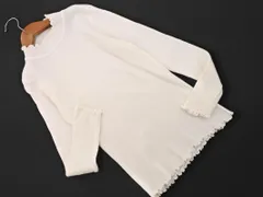 one way ワンウェイ リブ ニット セーター sizeF/白 ■◇ レディース