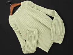 INDEX インデックス リブ ニット セーター sizeS/緑 ■◇ レディース