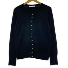 ZARA ザラ ゴールドボタン クルーネックカーディガン sizeEUR L/ブラック