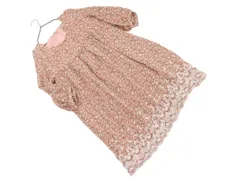 earth music&ecology アースミュージック＆エコロジー 花柄 ワンピース 茶ｘピンク ■◇ レディース