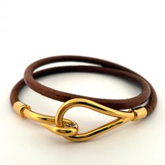 エルメス ブラウン スエード ブレスレット ゴールド金具 - メルカリ