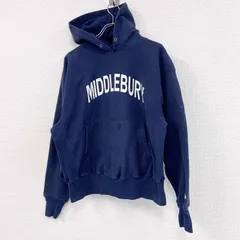 古着 used　Champion　チャンピオン　リバースウィーブ　スウェットパーカー/フーディー　アーチプリント　ネイビー　Lサイズ
