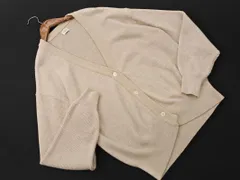 URBAN RESEARCH DOORS アーバンリサーチドアーズ コットンニット カーディガン sizeM/ライトベージュ ■◇ レディース