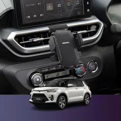 A200系スマホホルダー 360度回転・ワンタッチクリップ 携帯ホルダー 新型ライズ・ロッキー スマホスタンド ライズ アクセサリー LUWU ロッキー アクセサリー