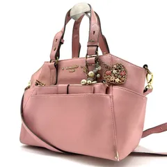 サマンサヴェガ Samantha Vega ハンドバッグ ショルダーバッグ 3WAY ピンク フェイクレザー リボン ポーチ チャーム付 可愛い レディース