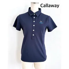 Callaway　キャロウェイ　ゴルフウェア　ポロシャツ　M    ネイビー　ロゴ　半袖　カジュアル　送料込み  6465840