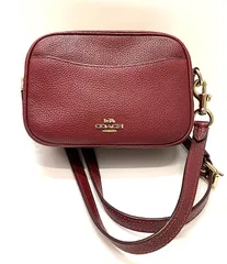 COACH コーチ カメラバッグ  アクセサリーポーチ   ショルダーバッグ　ボルドー / 赤系