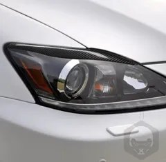 【送料無料】レクサス IS 20系 IS250/300/350C 2006-2012年対応 ヘッドライトカバー アイライン 左右セット 高級感アップ スタイリッシュな印象 ドレスアップ効果 簡単取付 専用設計 カスタムパーツ 外装アクセサリー