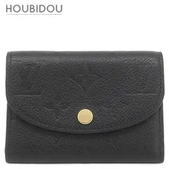 ルイヴィトン LOUIS VUITTON コインケース ポルトフォイユ ゾエ モノグラムアンプラント ノワール ゴールド金具 黒 コンパクト  M62935 RFID 【箱】【中古】