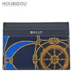 バリー BALLY カードケース カードホルダー レザー ミッドナイトブルー 新品 未使用 カード入れ 航海  MLB01U 【箱】【中古】のサムネイル