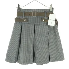 未使用 NICOLE CLUB ニコルクラブ 千鳥格子柄 ミニ丈 プリーツスカート 38 グレー系 レディース 古着