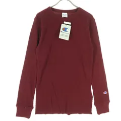 未使用 Champion チャンピオン ワンポイントロゴ 長袖 セーター L ワインレッド メンズ 古着