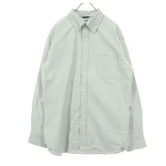 美品 EDWIN エドウィン 長袖 ボタンダウンシャツ XL グレー メンズ 古着