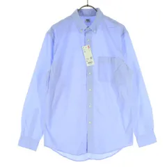 未使用 UNIQLO ユニクロ 長袖 ボタンダウンシャツ S ライトブルー メンズ 古着