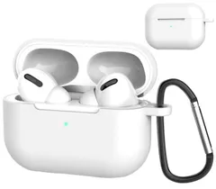 BOOLINN えあほっつぷろ2ケース 対応 AirPods Pro 2 イヤホン シリカ素材 男女兼用 全面保護 フロントLEDライトが隠れない ワイヤレス充電に対応 衝撃吸収保護カバー(ホワイト)