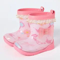 レインブーツ キッズ 女の子 長靴 防水 軽量 滑り止め 子供用 可愛い クマ柄 リボン付き 雨靴