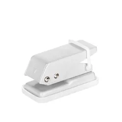 【ホワイト】穴あけパンチ 1穴 単穴 文具 事務用品 文房具 6mm ミニサイズ 小型 コンパクト 紙用 携帯 持ち運び かわいい シンプル