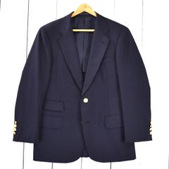 ☆ ミツミネ 紺ブレ 金ボタン テーラードジャケット 背抜き ウール 美