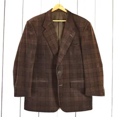 Stanley Blacker ドイツ製生地 コットン100％ 2つボタン シングル ジャケット 96AB5 / M ブラウン チェック 袖口3つ釦 FC-TK163 / 6TC055 【送料無料】【中古】【メンズビジネス】202603のサムネイル
