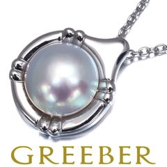 12061 TASAKI ネックレス SV マベパール 葉シルバー美品 田崎真珠 