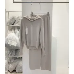 (当日※メルカリshop取引では対象外) 2562 ハーフジップ ニット セットアップ