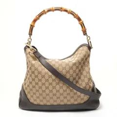 GUCCI グッチ ショルダーバッグ GGキャンバス バンブー【中古】